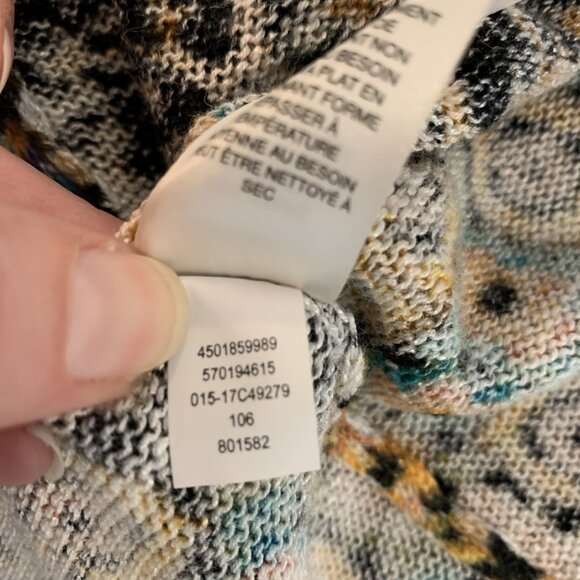 Chicos Womens 2 Large 3/4 Sleeve Cardigan Sweater Open Peacock Print Boho Rayon - Picture 11 of 15